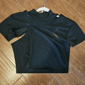 POSTER GIRL Black Tank With Short Sleeve Cover XXL